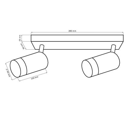 Strahler ARRAS 2xGU10/10W/230V weiß