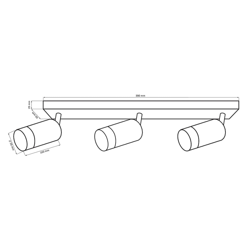 Strahler ARRAS 3xGU10/10W/230V weiß