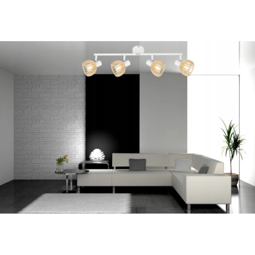 Strahler ATARRI 4xE14/25W/230V weiß/beige