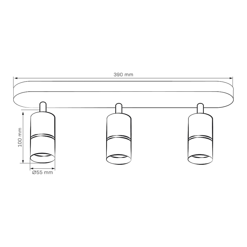 Strahler BAMBOO 3xGU10/10W/230V weiß