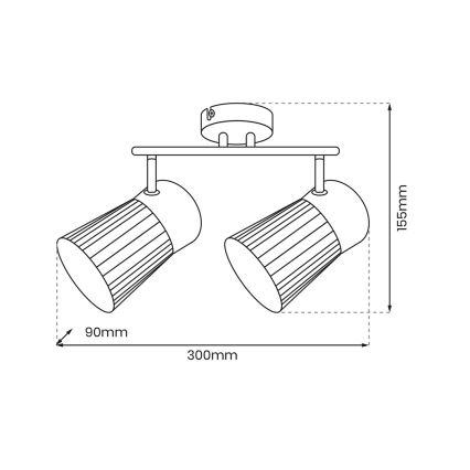 Strahler BEST 2xE14/40W/230V golden