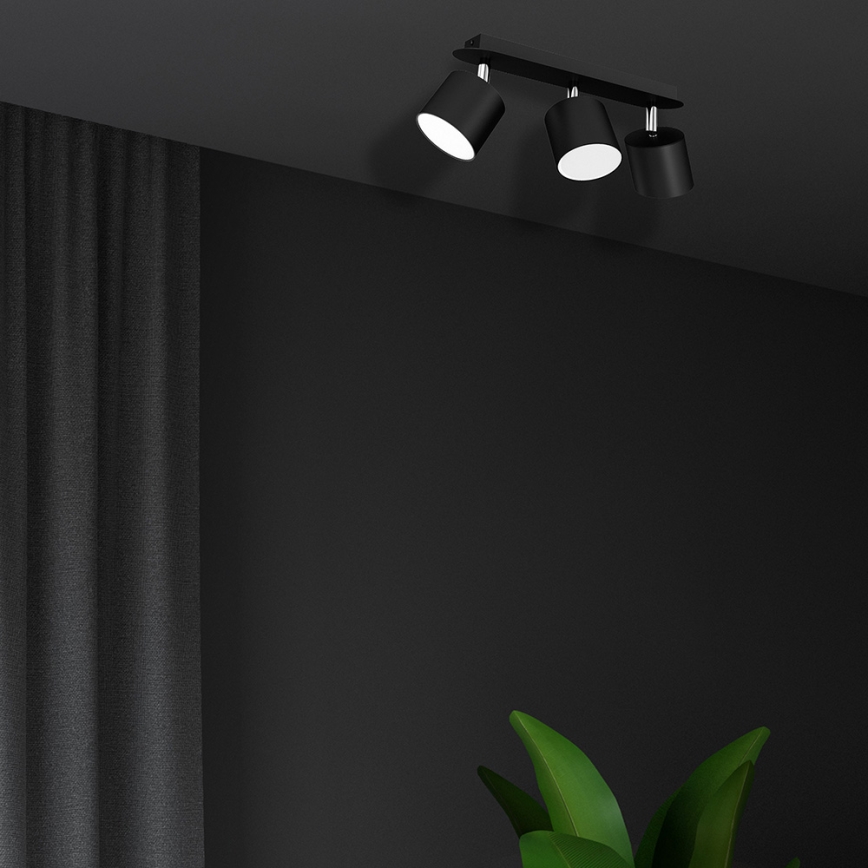Strahler DIXIE 3xGX53/11W/230V schwarz