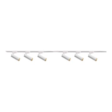 Strahler für Schienensystem FADO 6xGU10/10W/230V + 2x1 m Schienensystem weiß