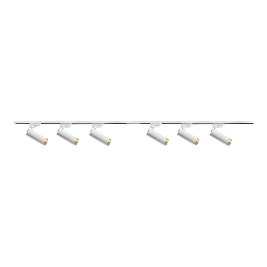 Strahler für Schienensystem FADO 6xGU10/10W/230V + 2x1 m Schienensystem weiß