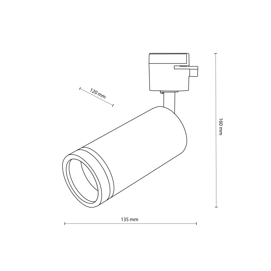 Strahler für 1-Phasen-Schienensystem JET RING 1xGU10/10W/230V weiß