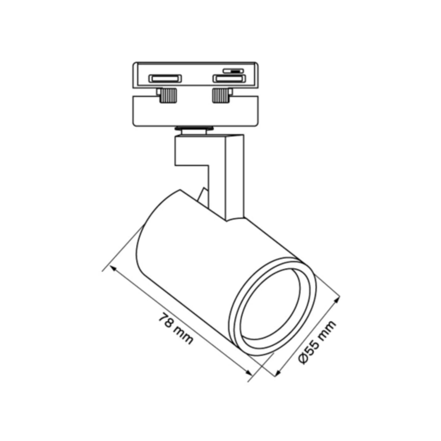 Strahler für Schienensystem LYNX 1xGU10/10W/230V schwarz