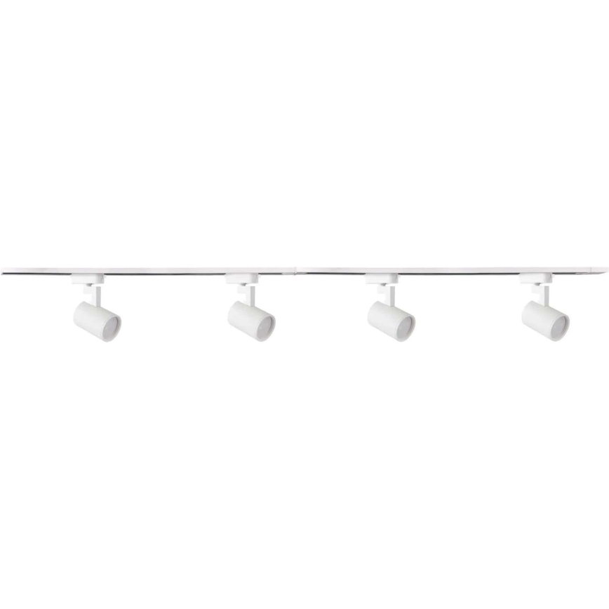 Strahler für Schienensystem LYNX 4xGU10/10W/230V + 2 x 75 cm Schienensystem weiß