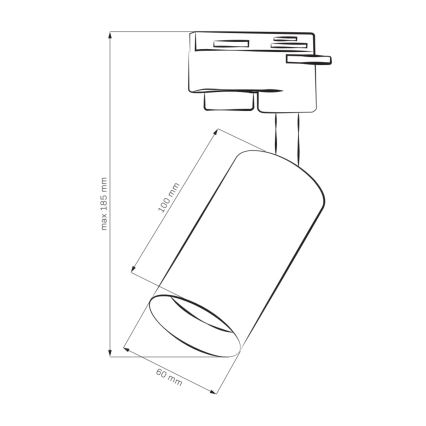 Strahler für Schienensystem MARIBEL 1xGU10/10W/230V schwarz