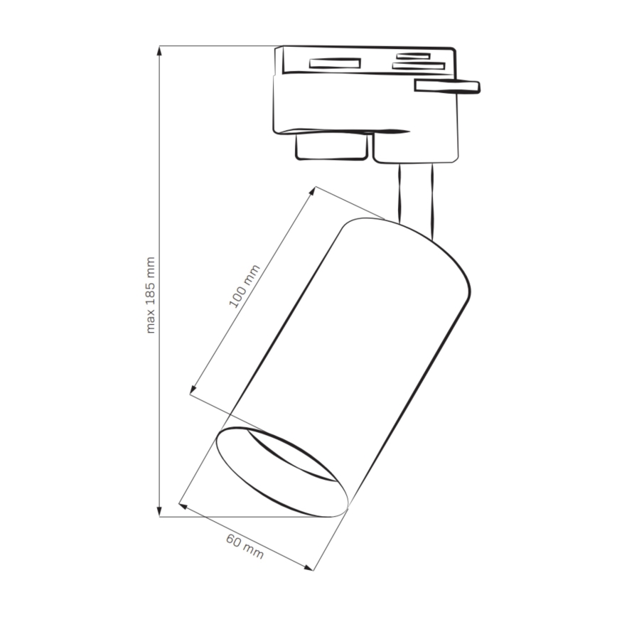 Strahler für Schienensystem MARIBEL 1xGU10/10W/230V schwarz