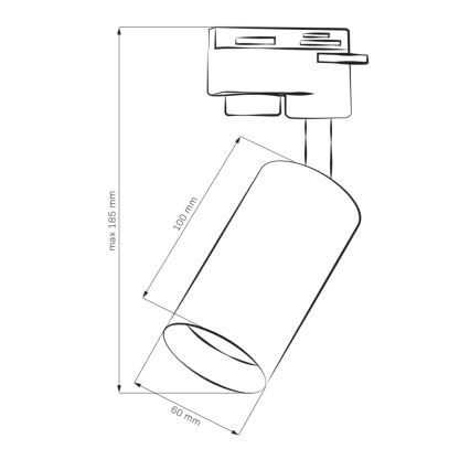 Strahler für Schienensystem MARIBEL 3xGU10/10W/230V +1 m Schienensystem schwarz