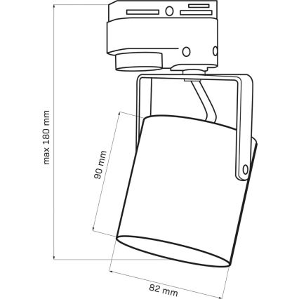 Strahler für Schienensystem MINOR 1xGU10/10W/230V weiß