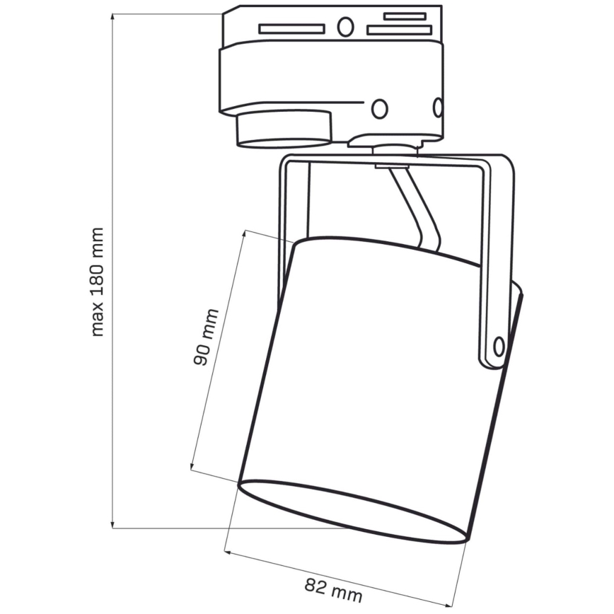 Strahler für Schienensystem MINOR 3xGU10/10W/230V + 1 m Schienensystem schwarz