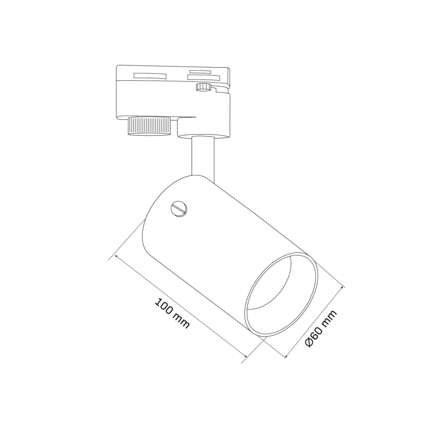 Strahler für Schienensystem SMOKY 1xGU10/10W/230V schwarz