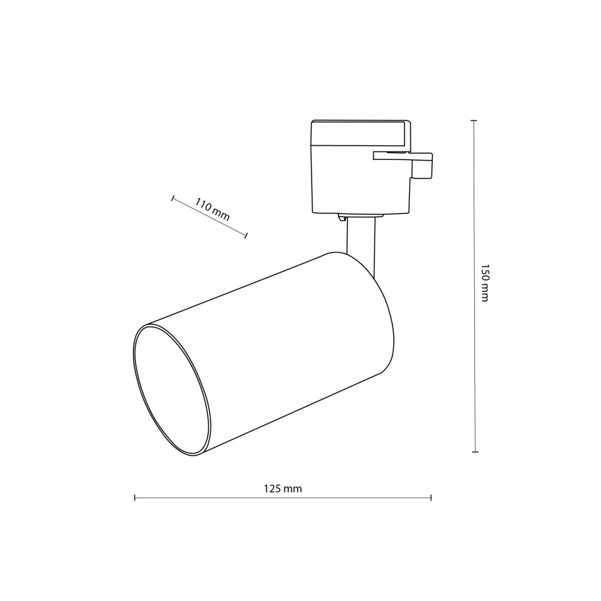 Strahler für 1-Phasen-Schienensystem TRACER 1xGU10/10W/230V weiß