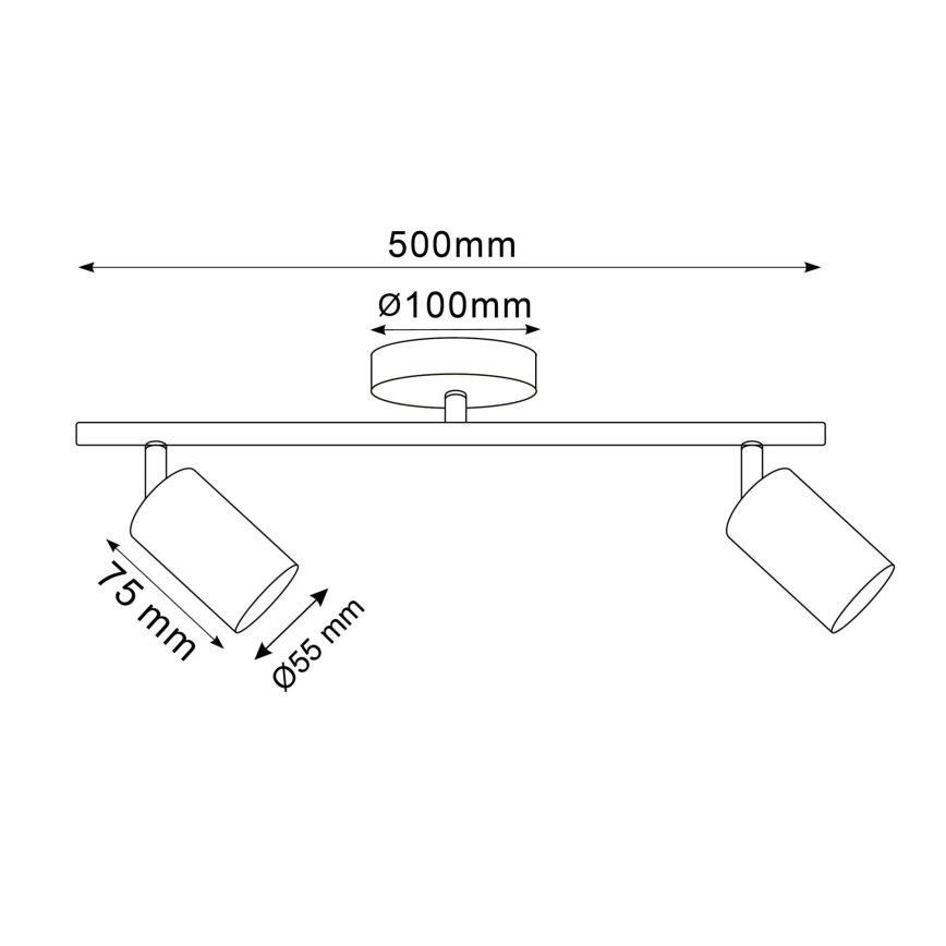 Strahler GOLDI 2xGU10/10W/230V golden