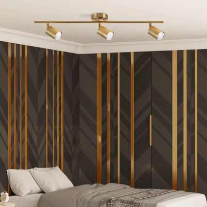 Strahler GOLDI 3xGU10/10W/230V golden