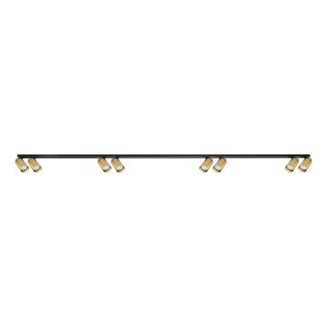 Strahler HERO SPOT 8xGU10/9W/230V schwarz/golden