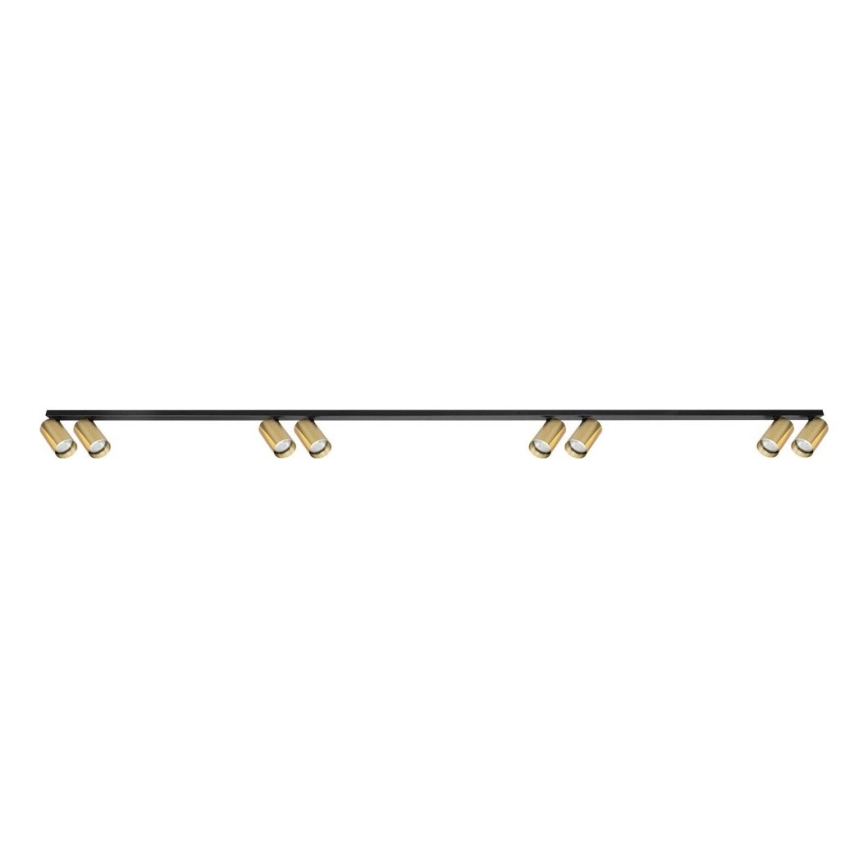 Strahler HERO SPOT 8xGU10/9W/230V schwarz/golden