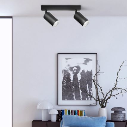Strahler LONDON 2xGU10/10W/230V schwarz