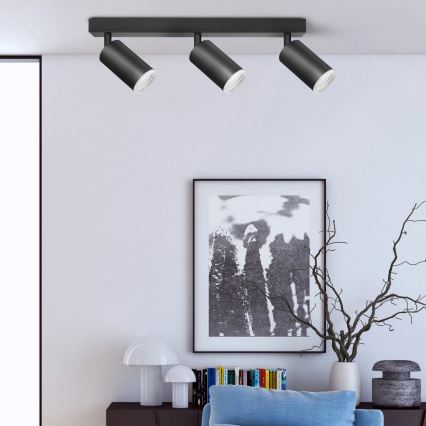 Strahler LONDON 3xGU10/10W/230V schwarz