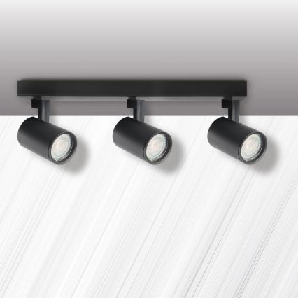 Strahler LYNX 3xGU10/10W/230V schwarz