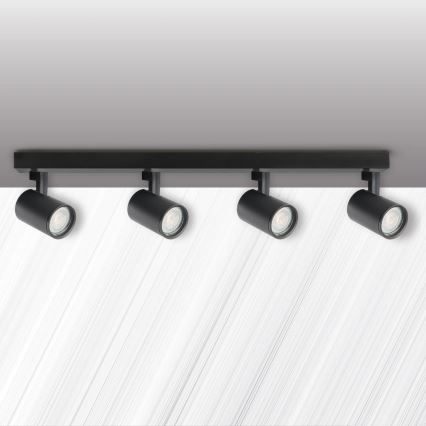Strahler LYNX 4xGU10/10W/230V schwarz