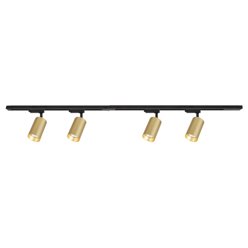 Strahler mit Schienensystem PIPE 4xGU10/10W/230V golden/schwarz