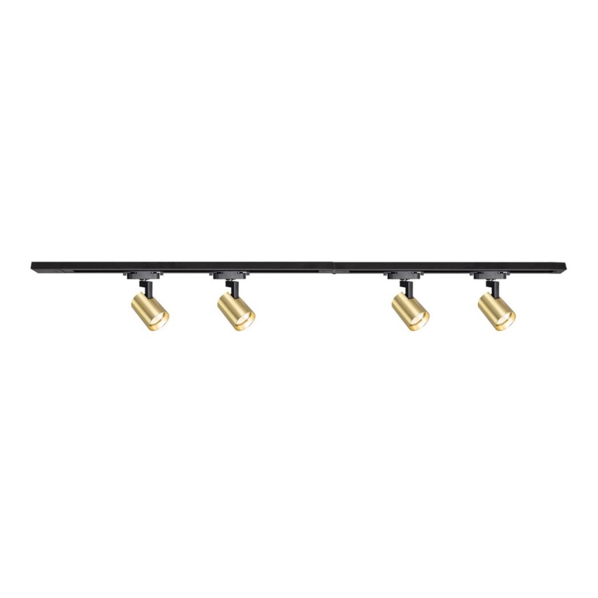 Strahler mit Schienensystem VOLF 4xGU10/10W/230V golden/schwarz