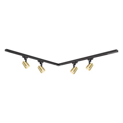Strahler mit Schienensystem VOLF 4xGU10/10W/230V golden/schwarz