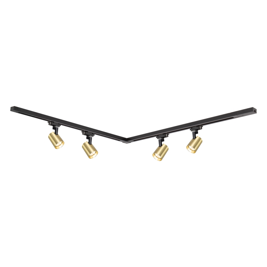 Strahler mit Schienensystem VOLF 4xGU10/10W/230V golden/schwarz