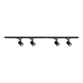 Strahler mit Schienensystem VOLF 4xGU10/10W/230V schwarz
