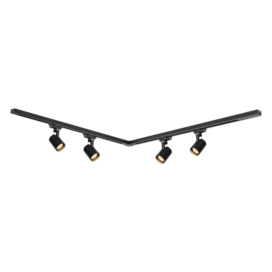 Strahler mit Schienensystem VOLF 4xGU10/10W/230V schwarz