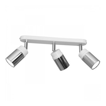 Strahler NEST 3xGU10/8W/230V weiß/glänzendes Chrom