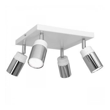 Strahler NEST 4xGU10/8W/230V weiß/glänzendes Chrom