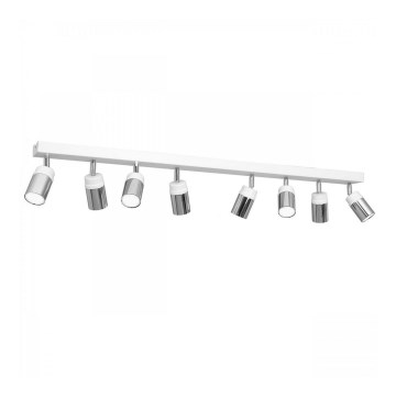 Strahler NEST 8xGU10/8W/230V weiß/glänzendes Chrom
