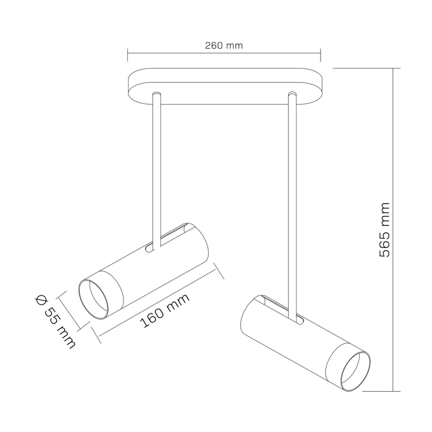 Strahler PORTO 2xGU10/10W/230V weiß