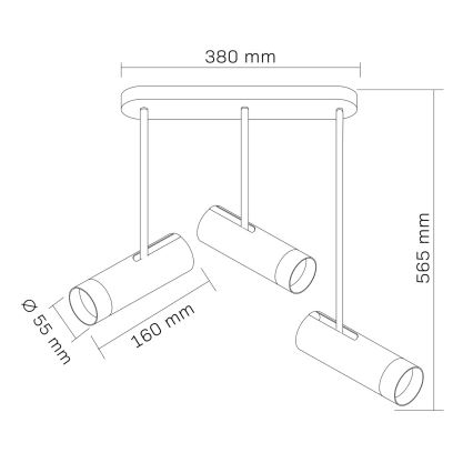 Strahler PORTO 3xGU10/10W/230V weiß