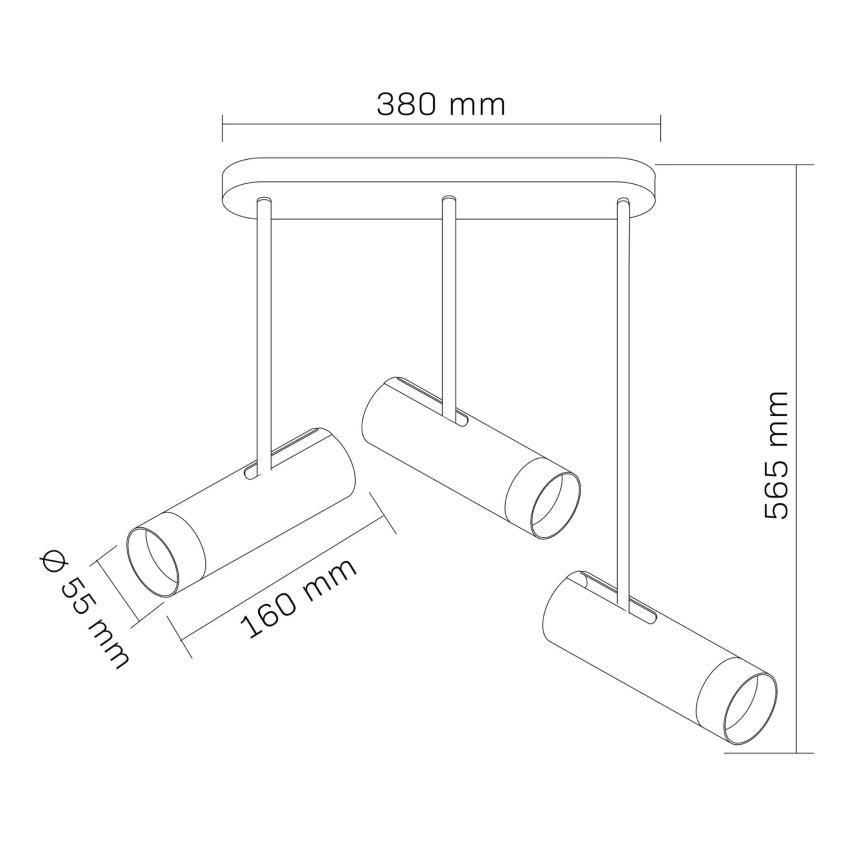 Strahler PORTO 3xGU10/10W/230V weiß