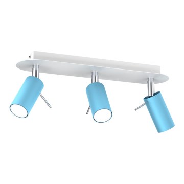 Strahler PRESTON 3xGU10/40W/230V blau
