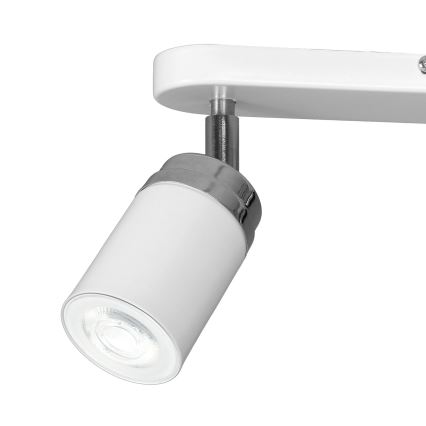 Strahler RENO 2xGU10/8W/230V weiß/glänzendes Chrom