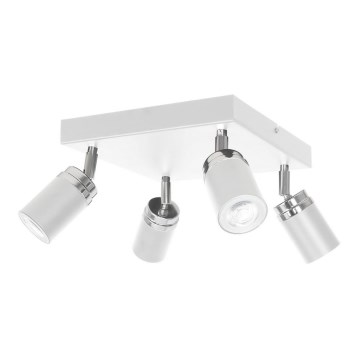 Strahler RENO 4xGU10/8W/230V weiß/glänzendes Chrom