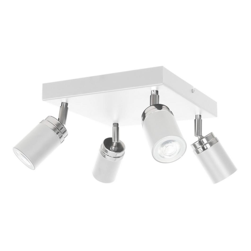 Strahler RENO 4xGU10/8W/230V weiß/glänzendes Chrom