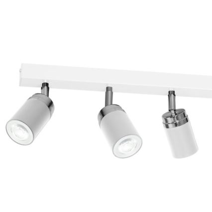 Strahler RENO 6xGU10/8W/230V weiß/glänzendes Chrom