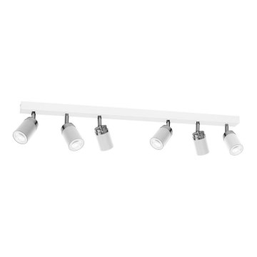 Strahler RENO 6xGU10/8W/230V weiß/glänzendes Chrom