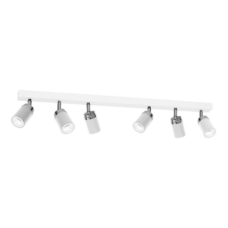 Strahler RENO 6xGU10/8W/230V weiß/glänzendes Chrom