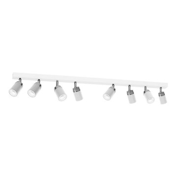 Strahler RENO 8xGU10/8W/230V weiß/glänzendes Chrom