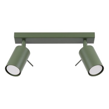 Strahler RING 2xGU10/10W/230V grün