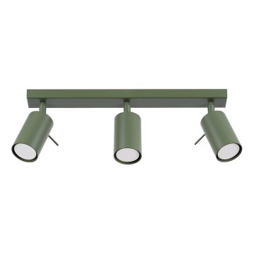 Strahler RING 3xGU10/10W/230V grün