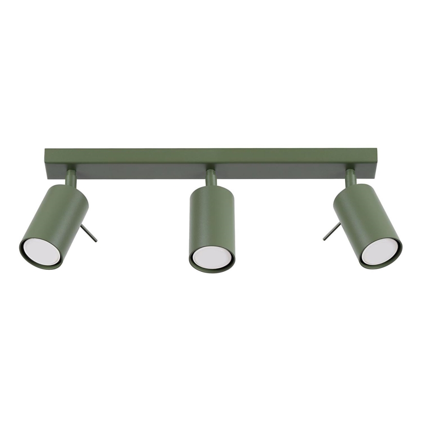 Strahler RING 3xGU10/10W/230V grün