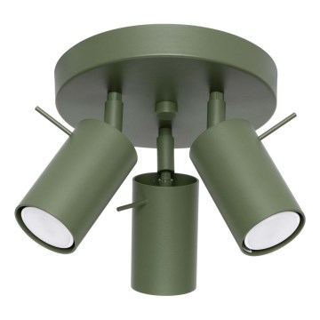 Strahler RING 3xGU10/10W/230V grün